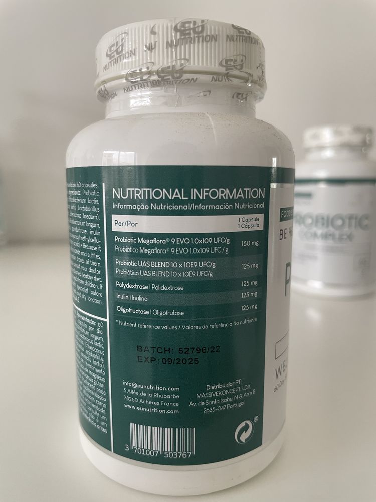 Probióticos EU NUTRITION – 15€ online, vendo por apenas 10€!