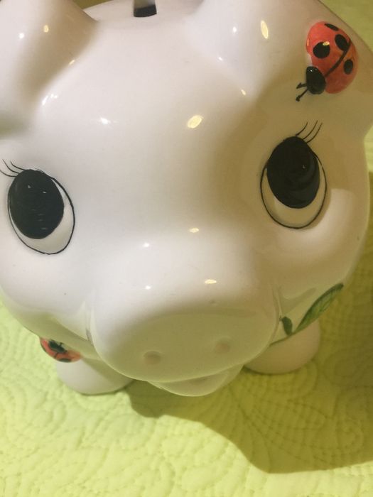 Conjunto caixa e mealheiro Joaninhas