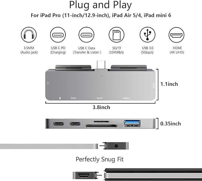 RREAKA adapter 7 w 1 stacja dokująca do iPada
