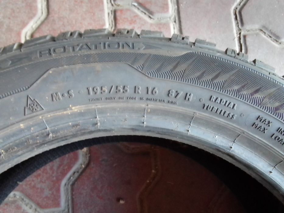 Opona zimowa 195/55r16 UNIROYAL 2020r 8mm