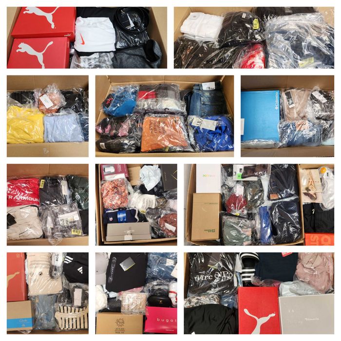 Mix markowej odzieży i obuwia Nike, Guess, Tommy Hilfiger,Calvin Klein