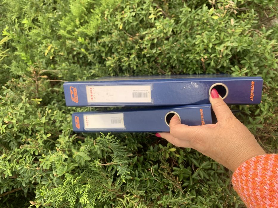 Nunca usadas; 16- Capas de arquivo, lombada media.