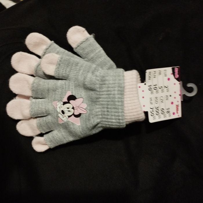 Nowe rękawiczki podwójne z Myszką Minnie