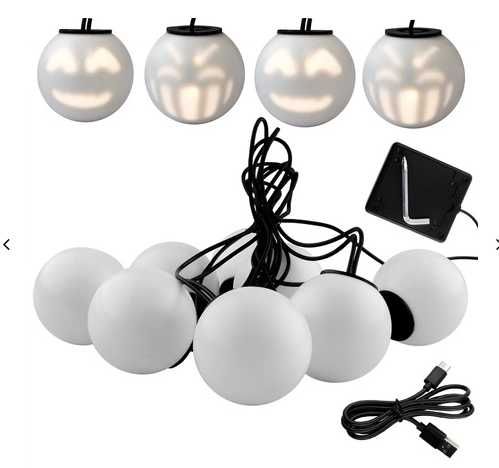 Girlanda świąteczna Lumiled 8x LED bateryjna dekoracyjna bałwanki
