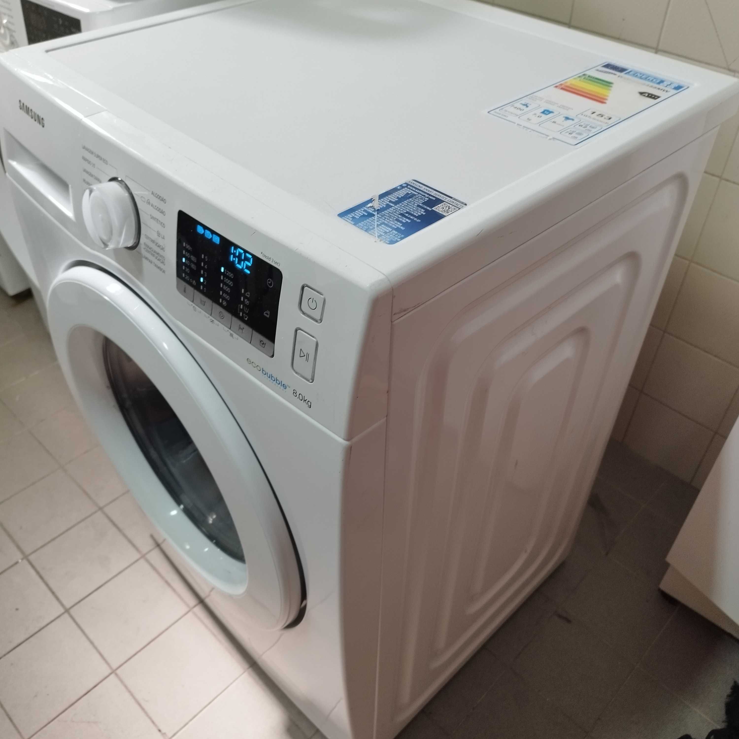 Máq. de lavar roupa SAMSUNG A+++ 8kg ÓTIMO ESTADO!