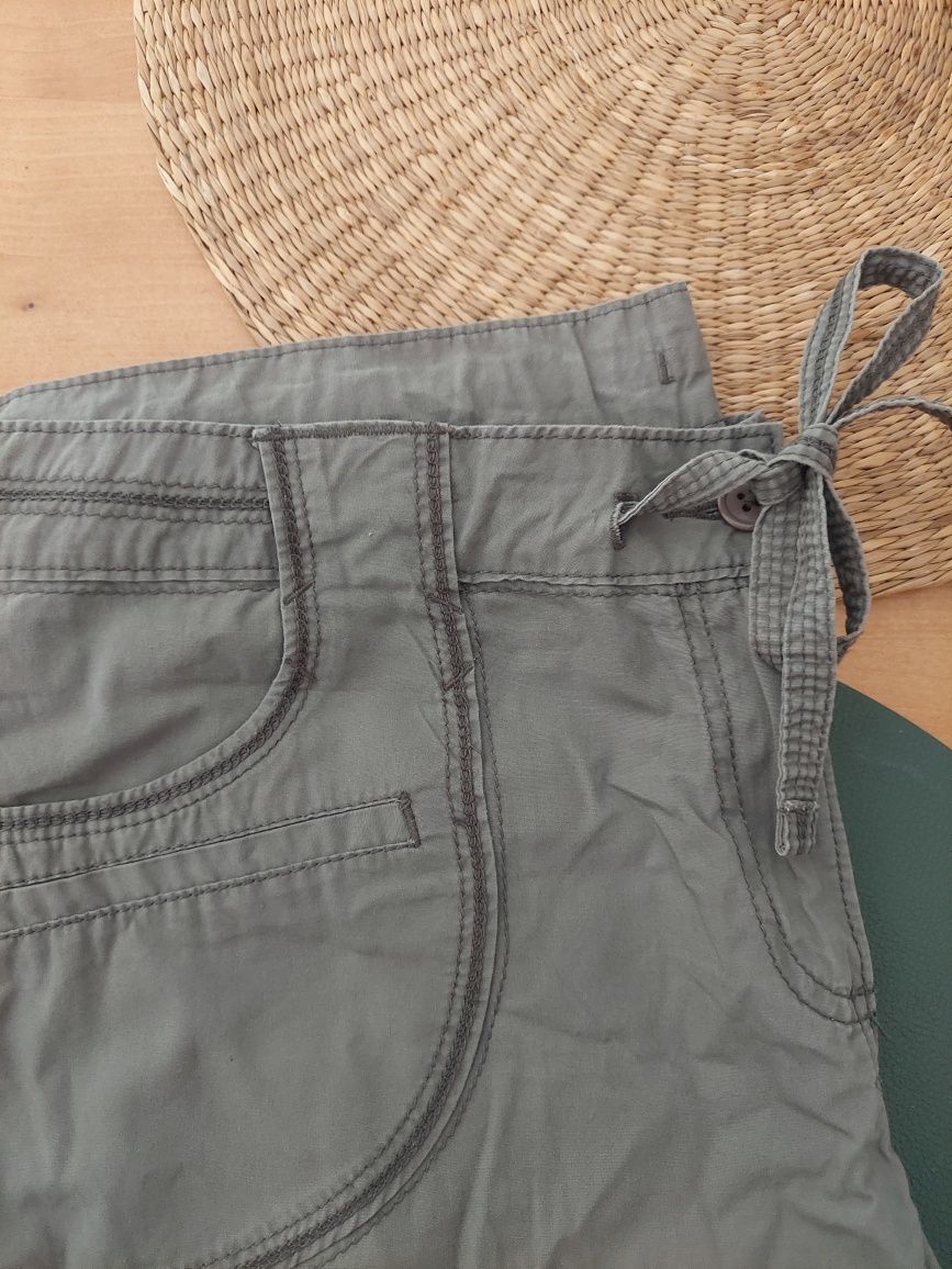 M & S lekkie spodnie klasyk cotton zieleń jak nowe r 16/44/XL