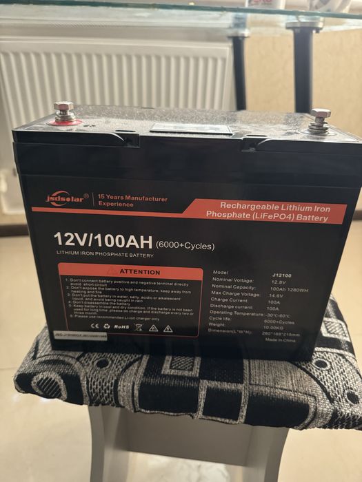Акумулятор Jsdsolar 12V 100A (можливий обмін на 24V)