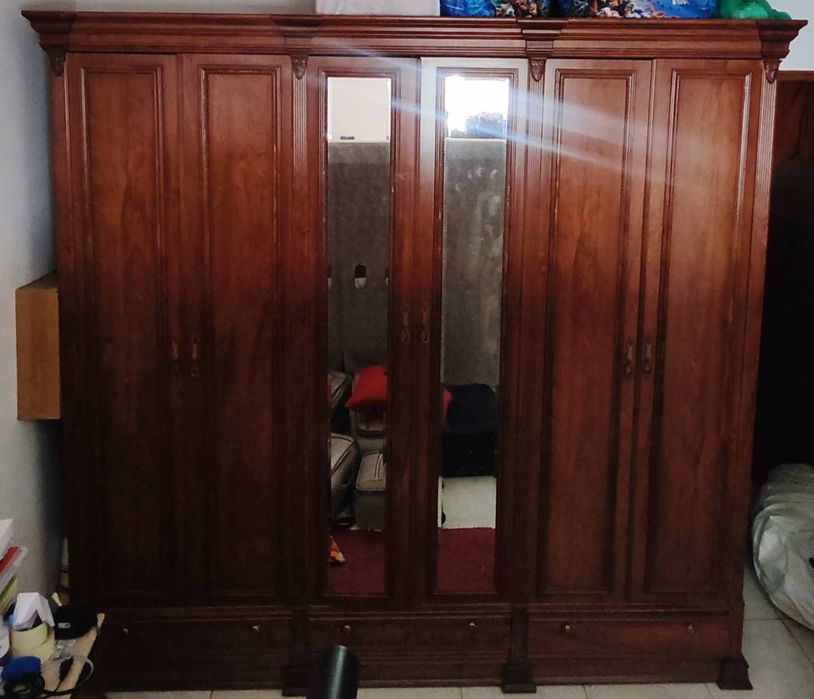 Roupeiro Colonial Casal com Espelhos
