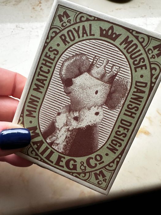 Maileg - Myszka Dzidziuś w pudełku - blue