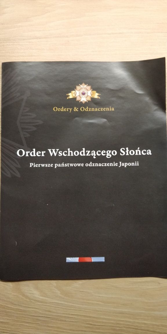 Medal , order wschodzącego słońca + certyfikat, Japonia , kopia