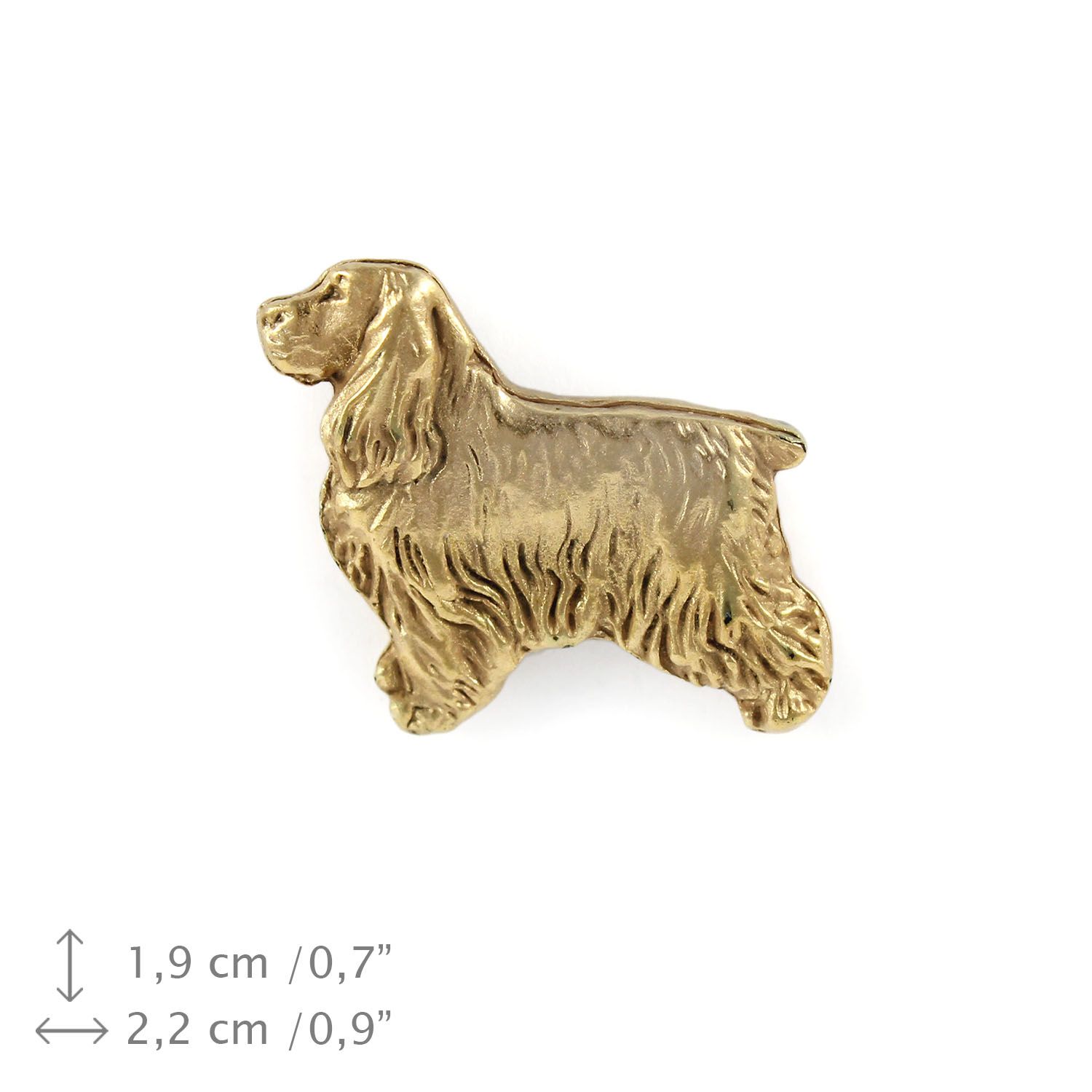 cocker spaniel angielski - broszka z psem w pudełku ozdobnym, eleganc