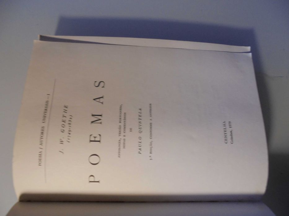 Quintela (Paulo);J.W.Goethe-Poemas