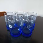 Szklanki kobaltowe z lat 80tych - 5 sztuk