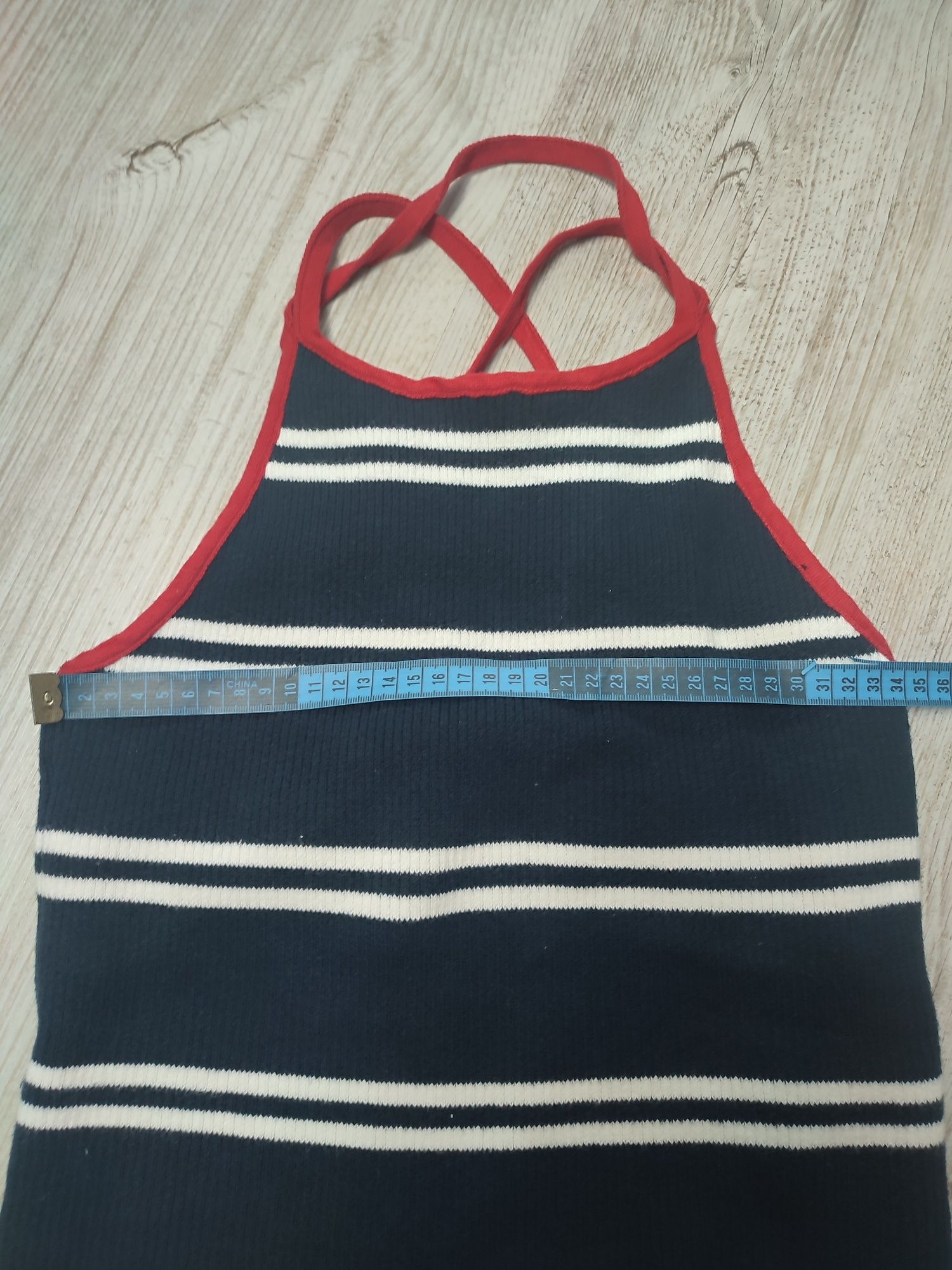 Hollister M 38 bluzka damska crop top ramiączka paski lato krótka
