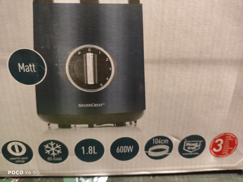 Silvercrest blender kielichowy 1.8L 600W nowy.