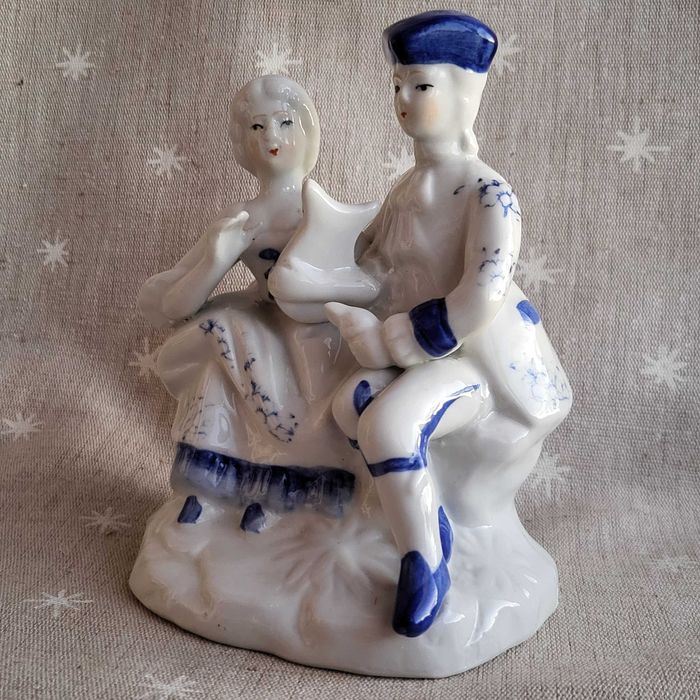 Подарок для влюбленных. Статуэтка Дама с Кавалером, Германия, фарфор