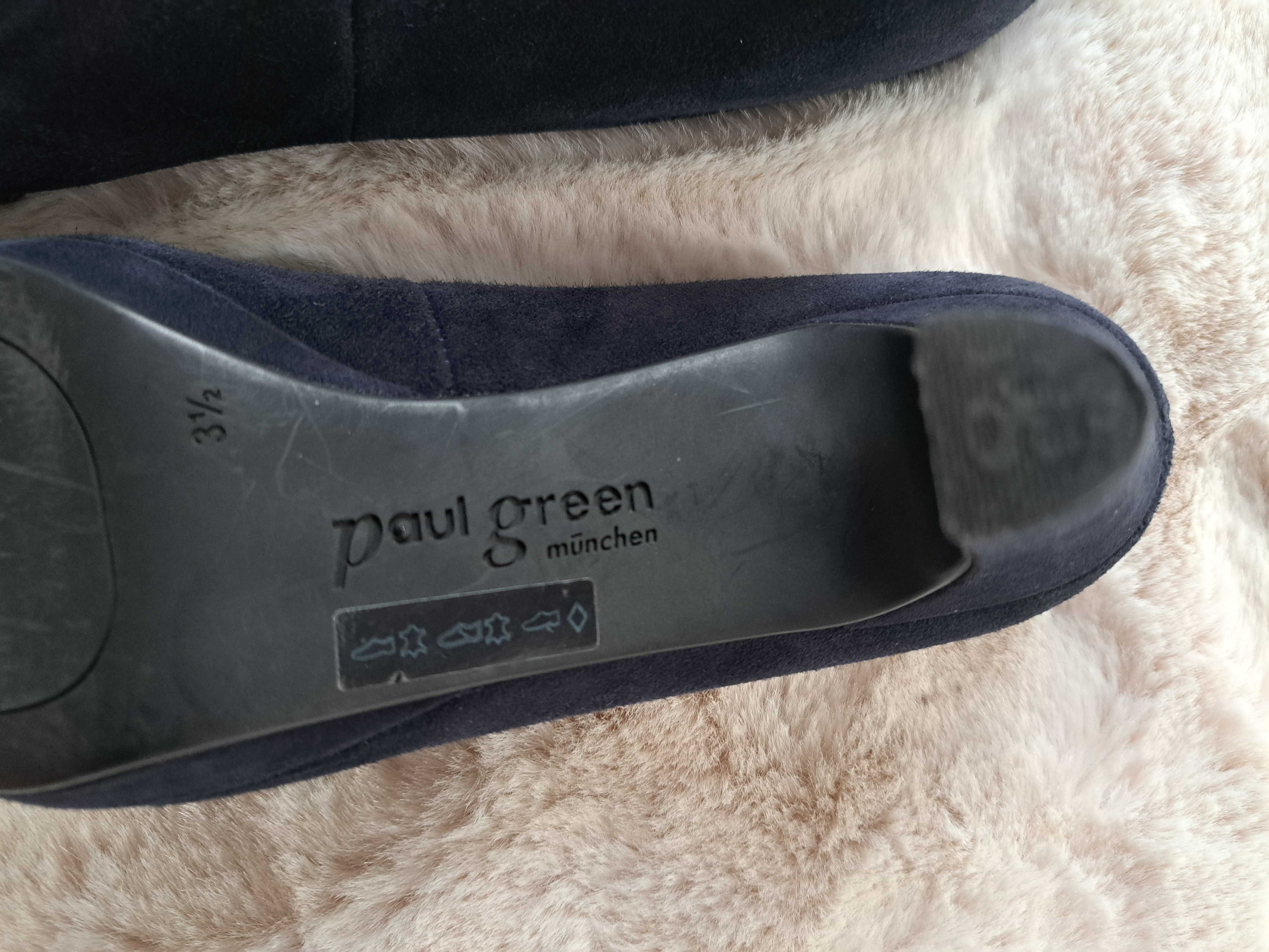 OKAZJA Paul Green buty skórzane 3 i 1/2 obcas, z odsłoniętymi palcami