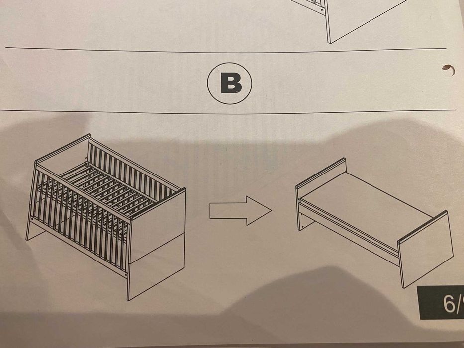 Łóżeczko 2 w 1 VOX Young Users 145 x 75 wraz z materacem i szufladą