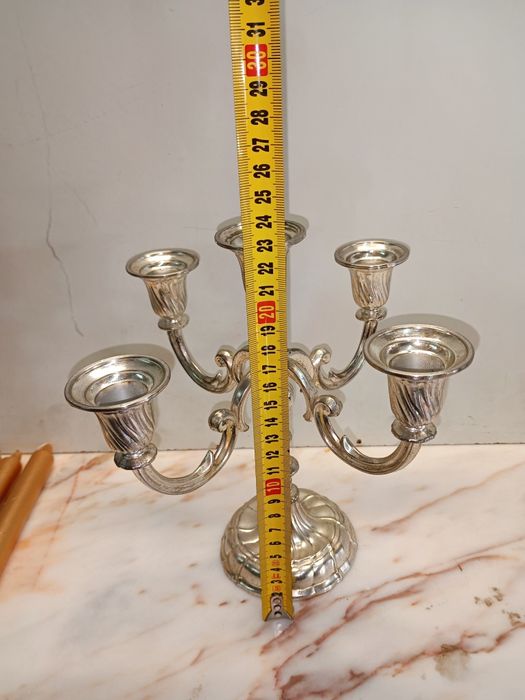 Candelabro / castiçal cinco lumes fabricado na Alemanha Ocidental pela