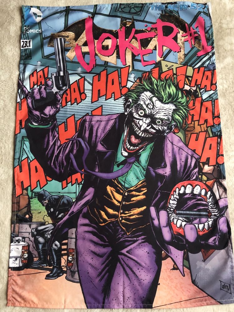 Plakat z tkaniny gobelin Comics Psychodeliczny Joker