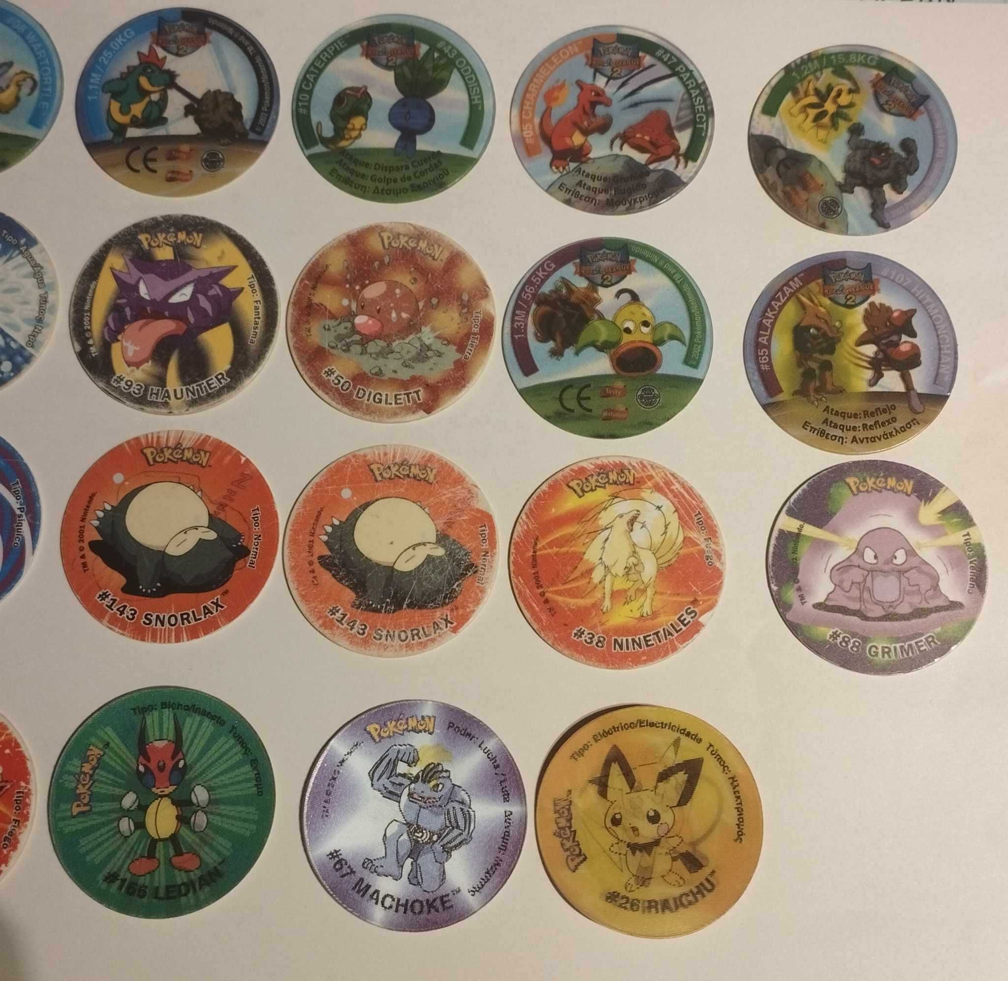 Lote Tazos Pokemon League 2 / Attack 1 / 3D Tazos 2 / 3D Tazos 3