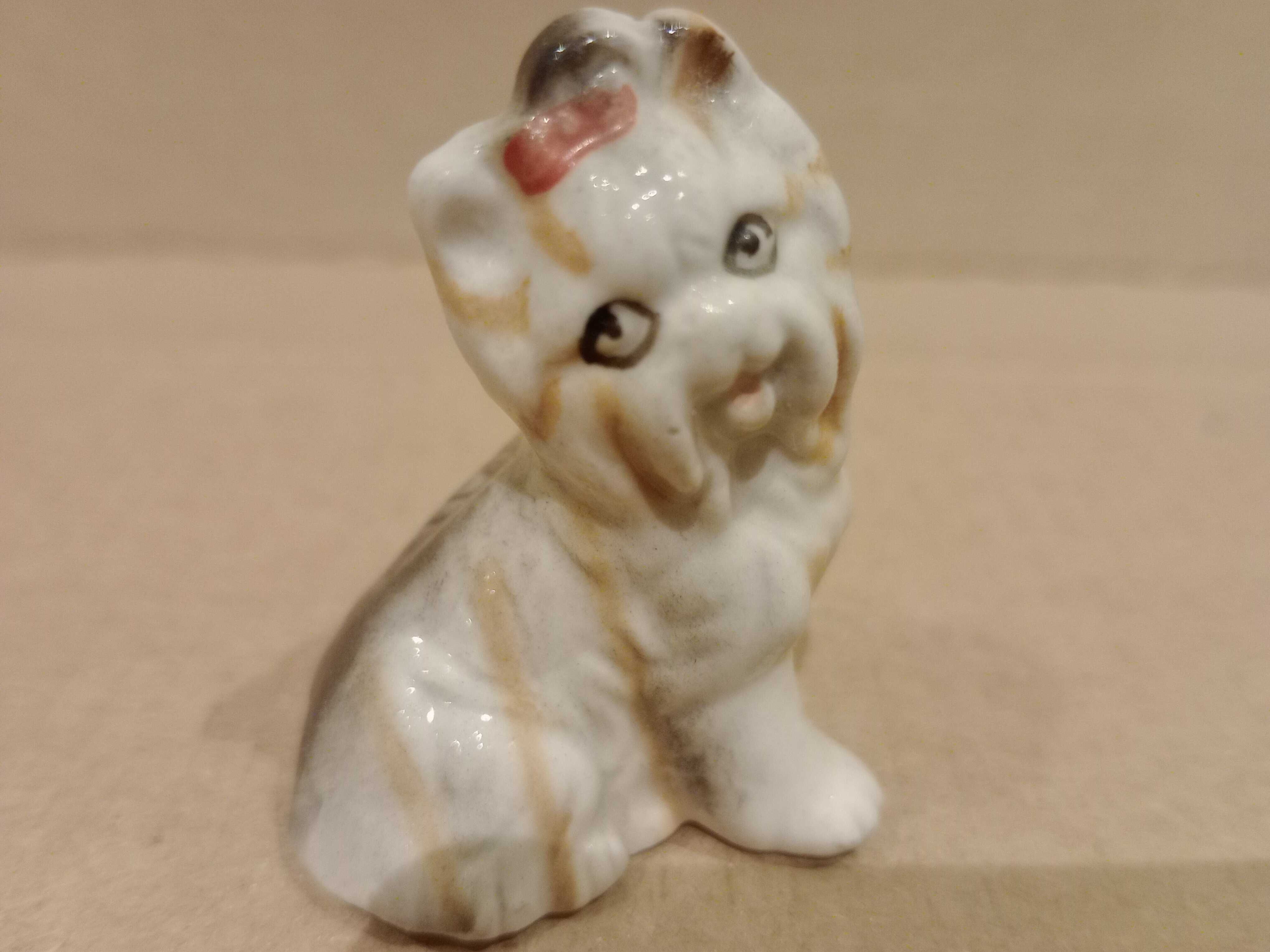 Figurka piesek Yorkshire Terrier, porcelana