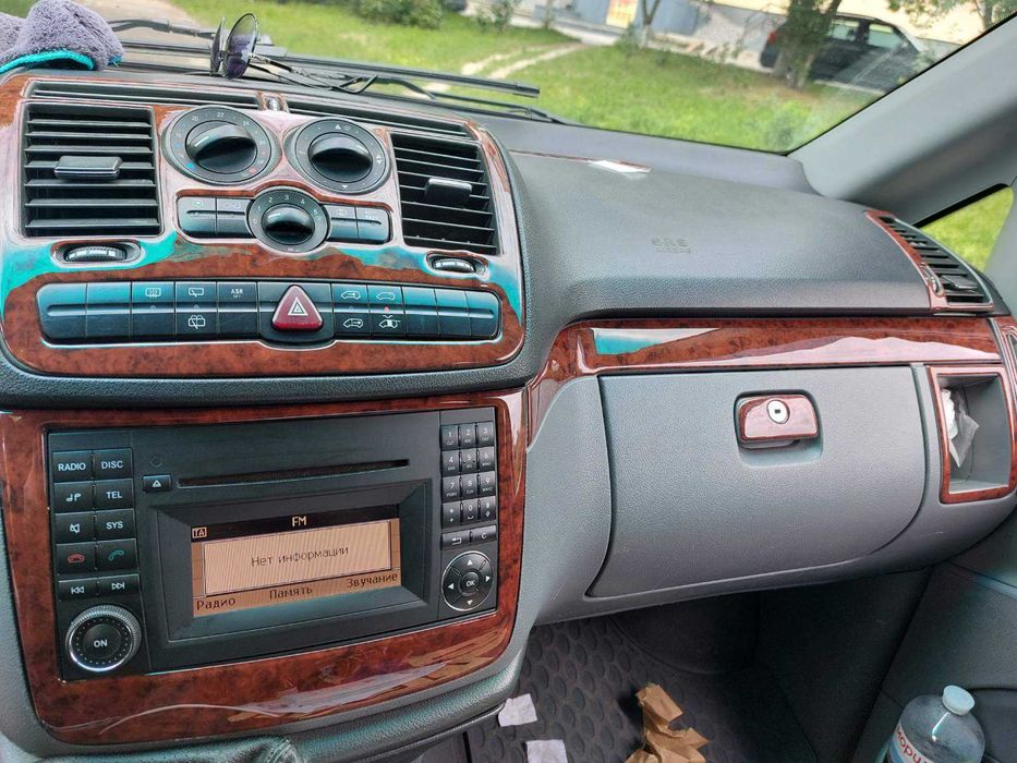 Накладки в салон под дерево, алюминий Mercedes Benz Vito W638, W639