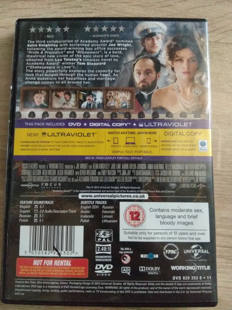 Anna Karenina DVD wersja anglojęzyczna