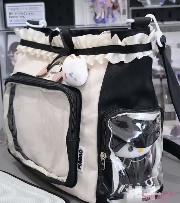 Сумка с брелком , прозрачные карманы ita bag Лолита цены в описании