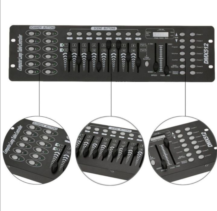 Controlador de Luz de Palco LED para DJ 192CH DMX512