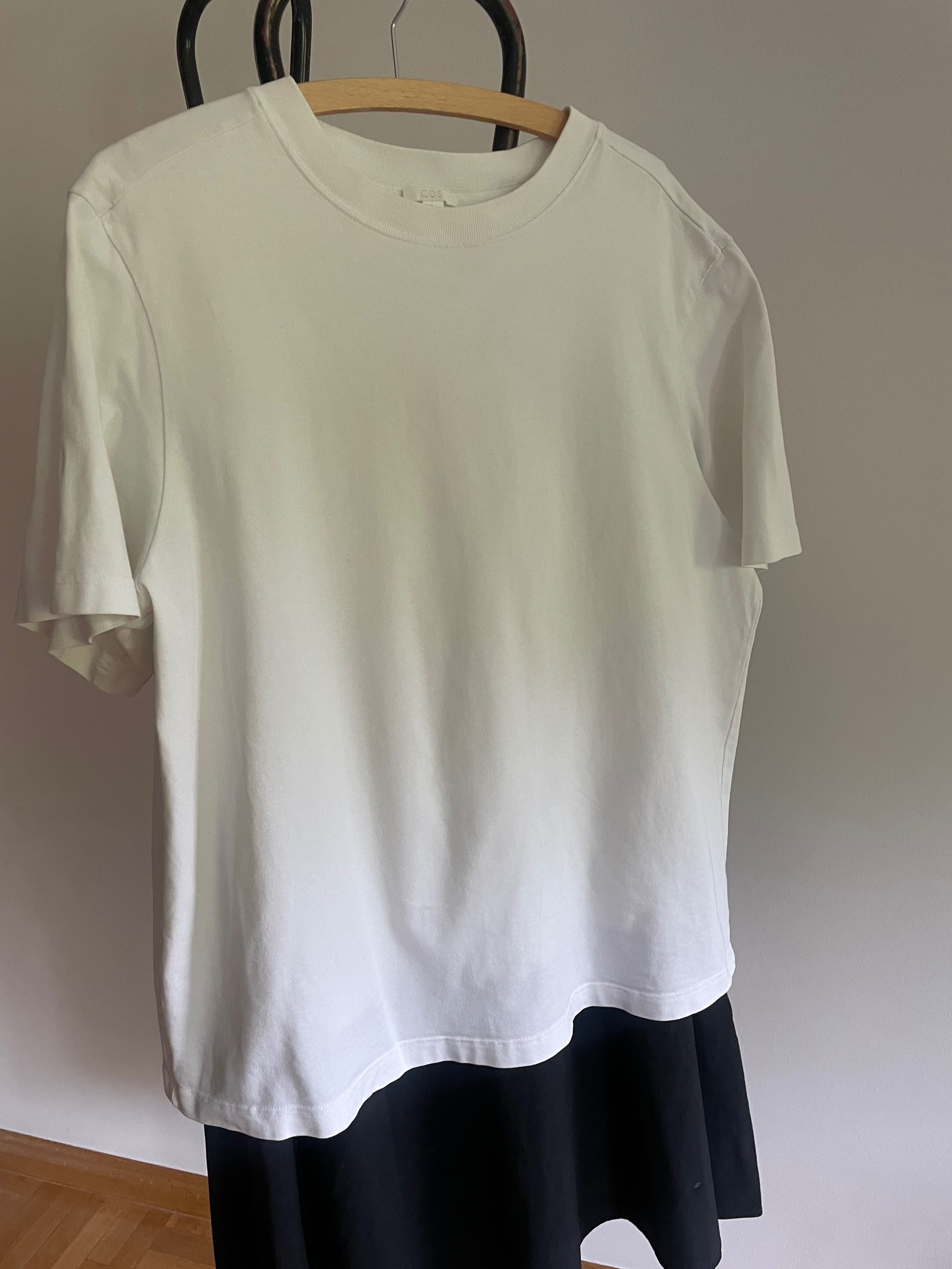 Sukienka oversize COS biało - czarna rozmiar M (L)
