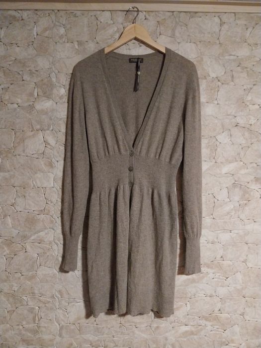 Kardigan damski  kaszmir 100% rozmiar  L beżowy