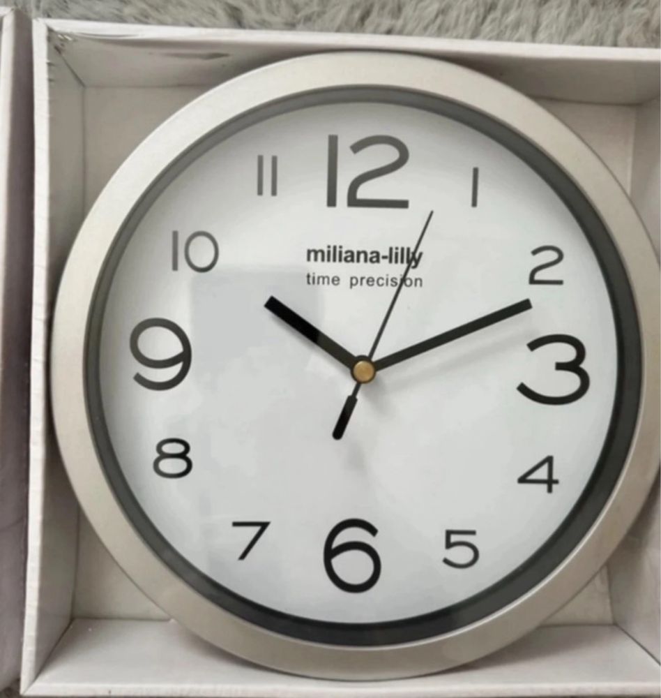 Biały zegar ścienny 20 cm x 4 cm nowy