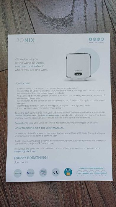 Іонізатор очищувач повітря JONIX CUBE