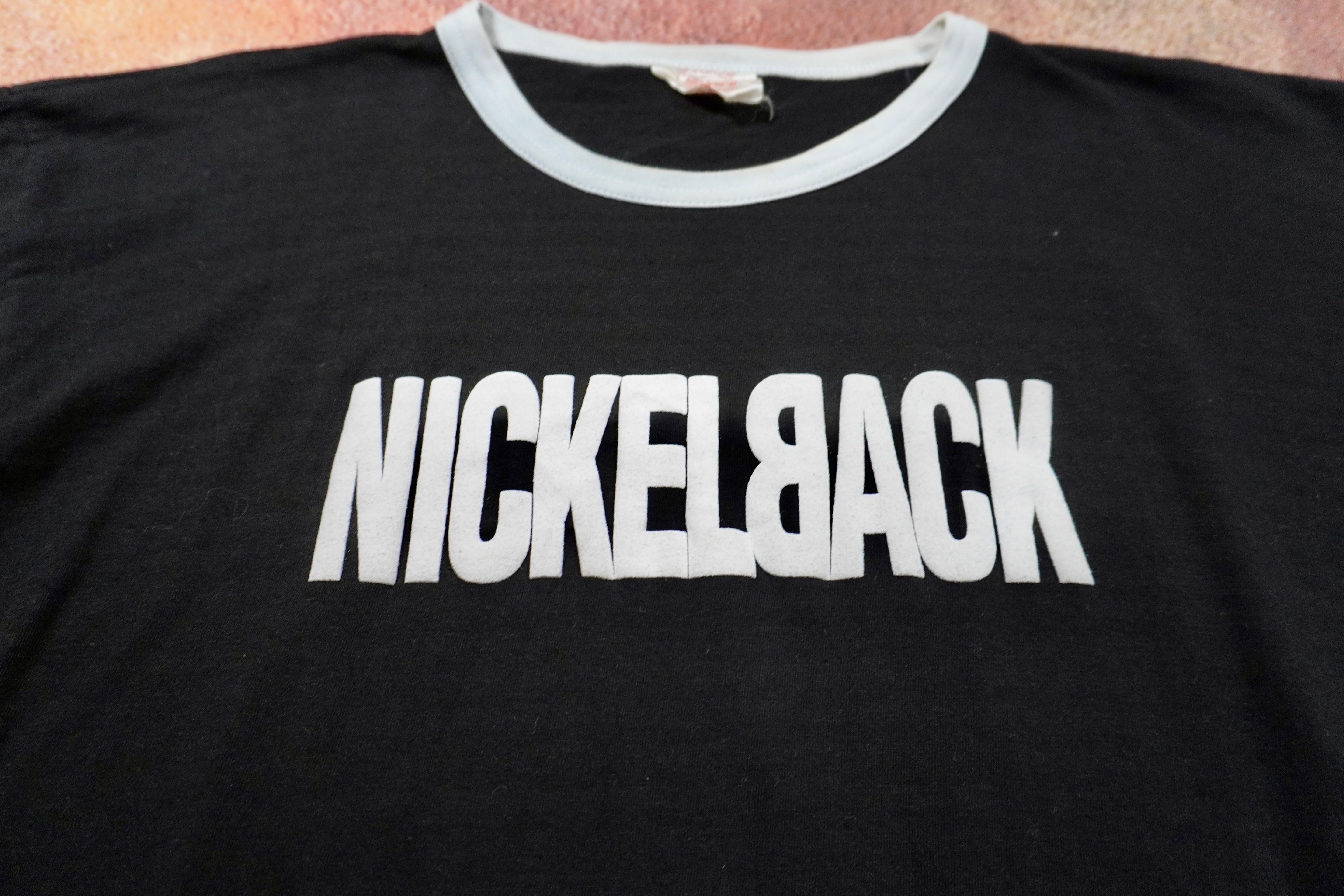 Nickelback koszulka koncertowa 2002 y2k band tee rozm M/L