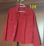 Blusao de ganga vermelho