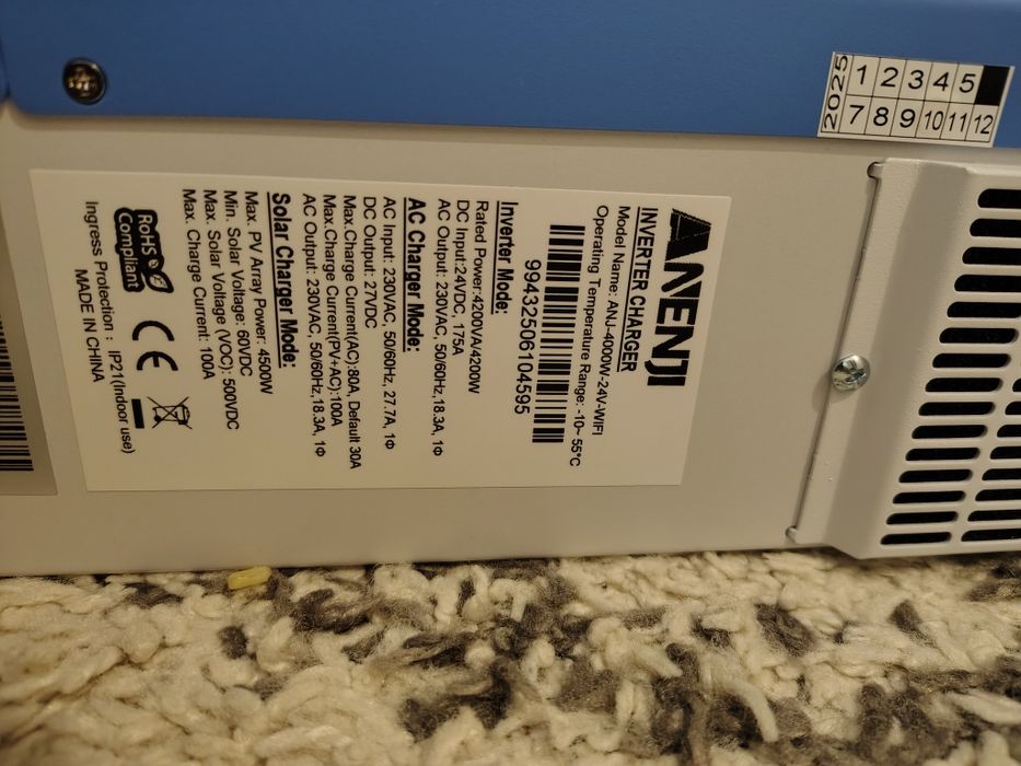 Anenji ANJ 4200VA 4000W тихий аналог deye