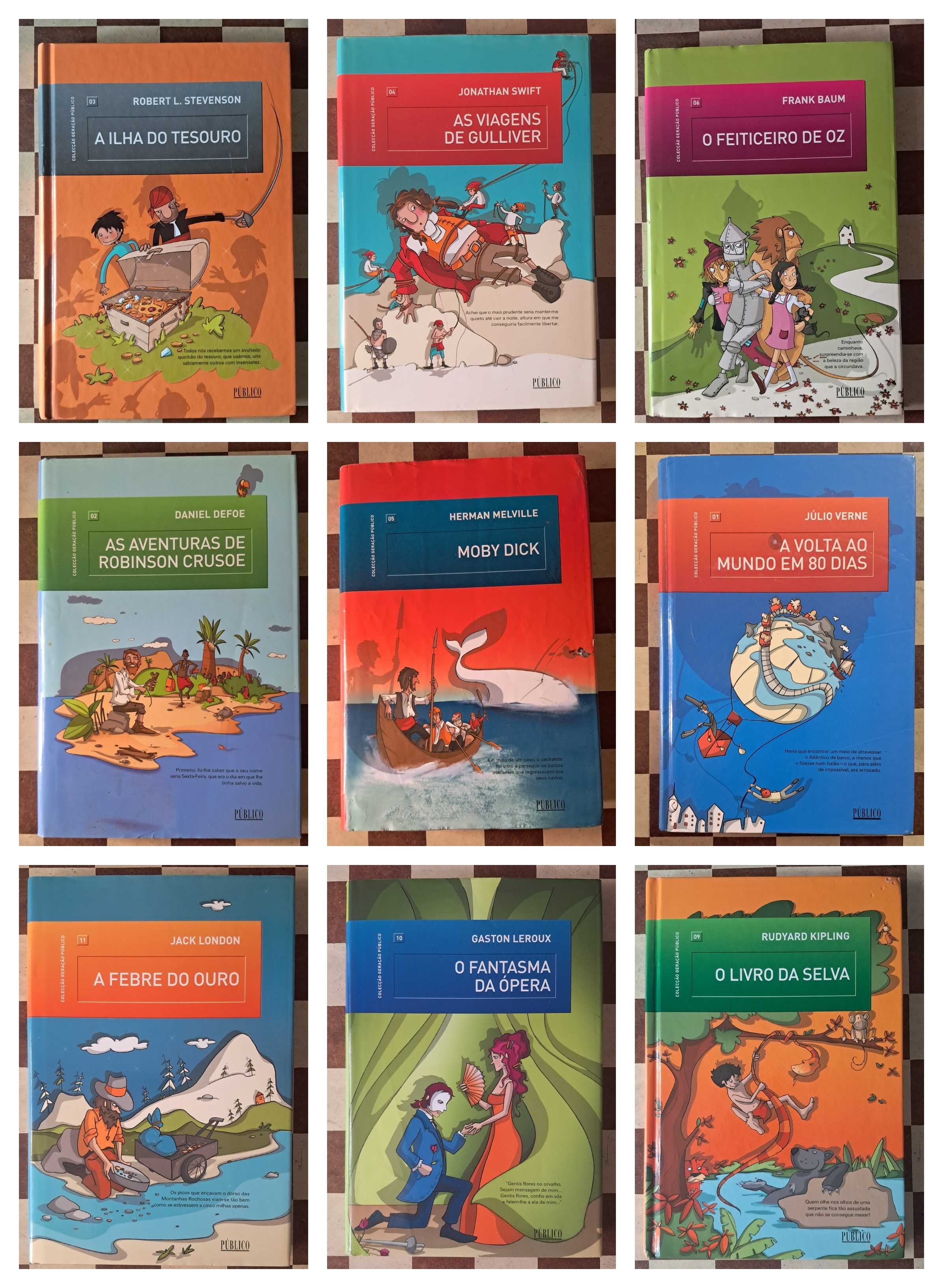 Conjunto lote 10 livros clássicos 1€ cada