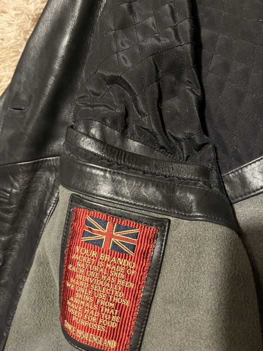 Шкіряна якісна куртка бренду BRANDO