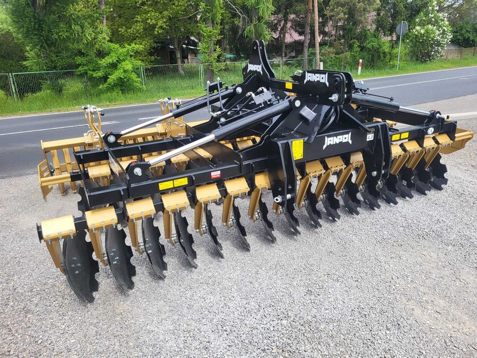 brona talerzowa hydrauliczna JANPOL SHREK 4m 560 talerz daszek 600