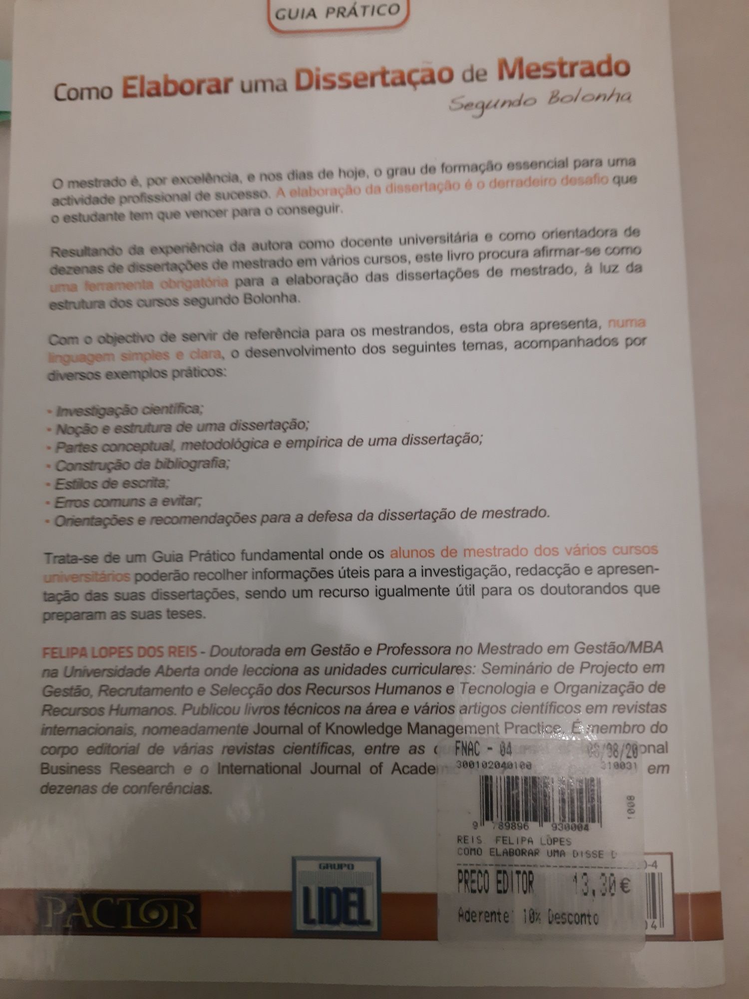 Livro Como Elaborar Uma Dissertação de Mestrado