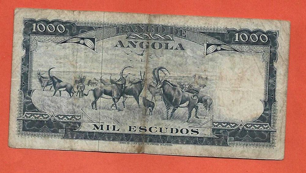 Angola Nota 1000$00 1962 Escassa.