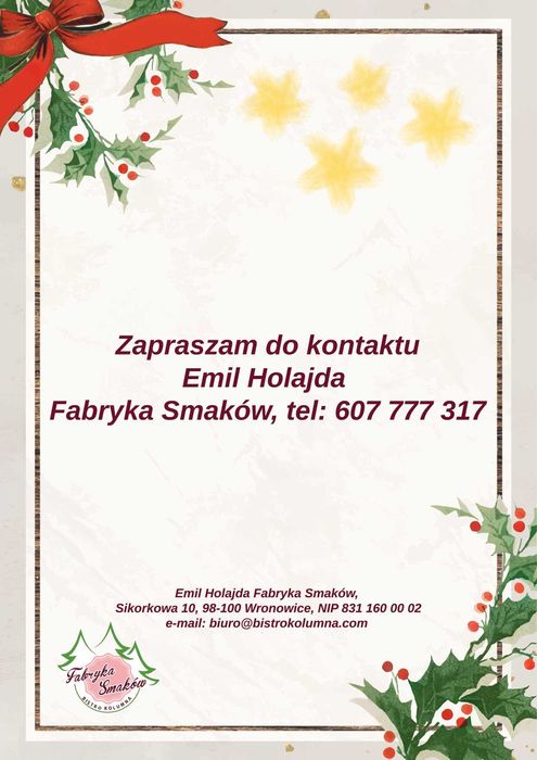 Imprezy eventy JARMARKI BOŻONARODZENIOWE świąteczne/ wynajem / stoiska