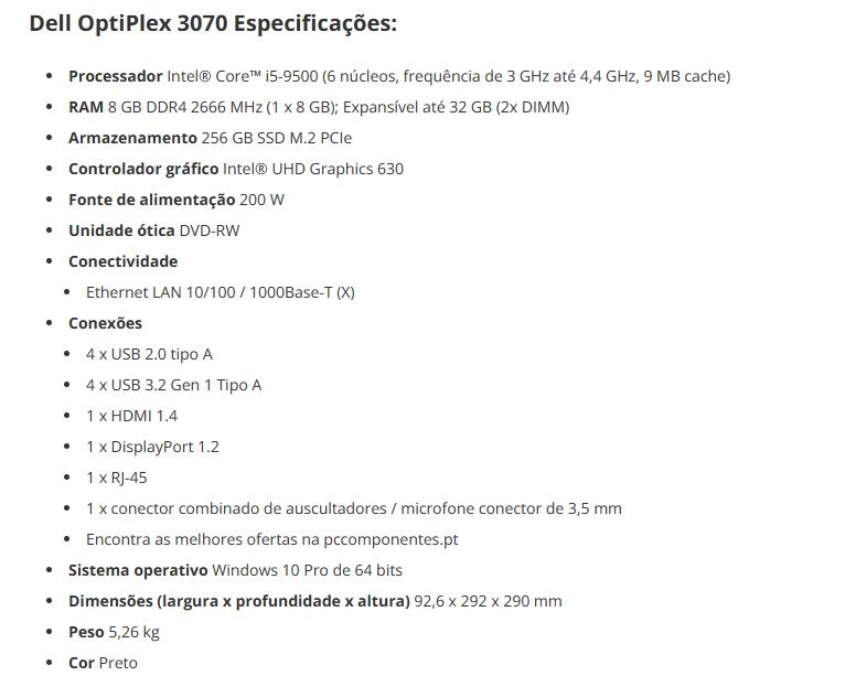 vendo ou troco Computador dell optiplex 3070