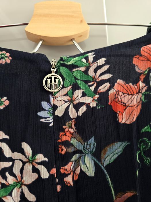 Tommy Hilfiger - zwiewna sukienka w kwiaty rozmiar 6 XS/S