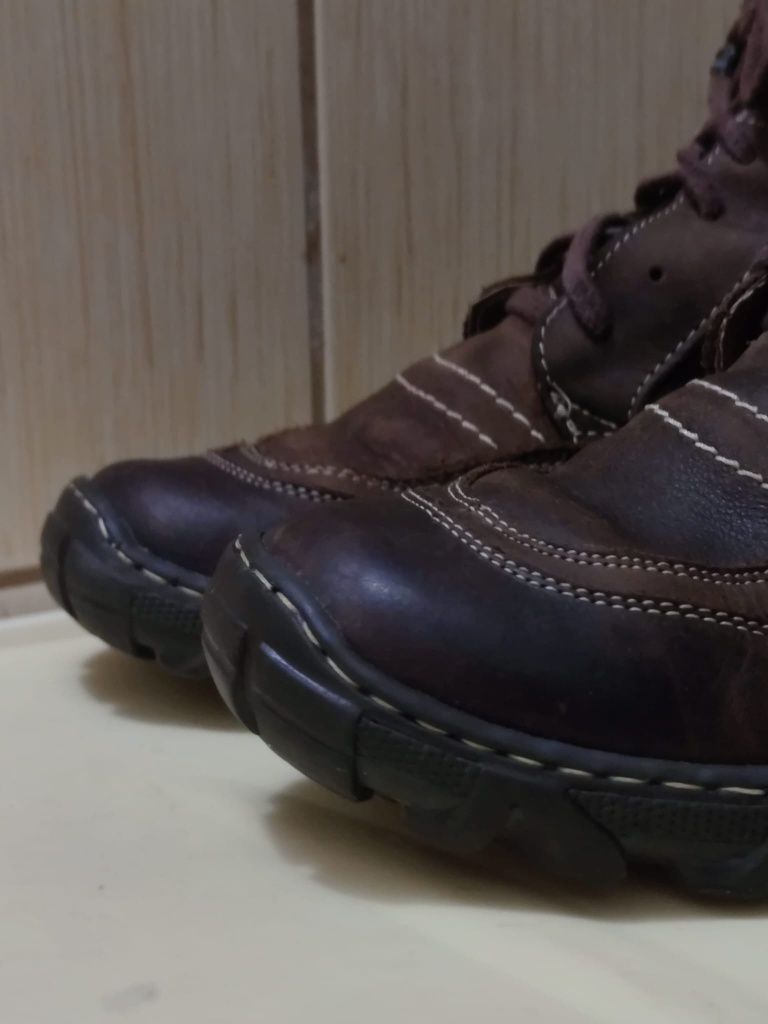 Buty trzewiki 39 męskie skórzane skóra ze skóry sznurowane wysokie na