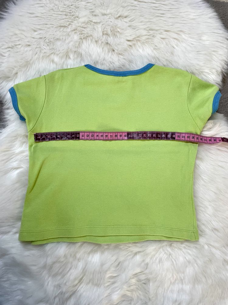 Zielona kolorowa koszulka t-shirt dziewczęcy bawełna 5-6 lat 116 cm