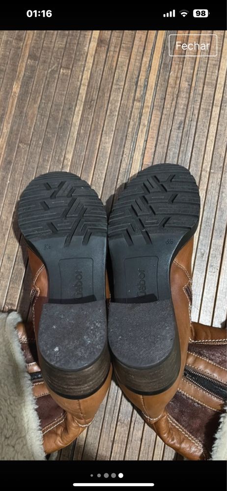 Botas em pele > camel > Gabor