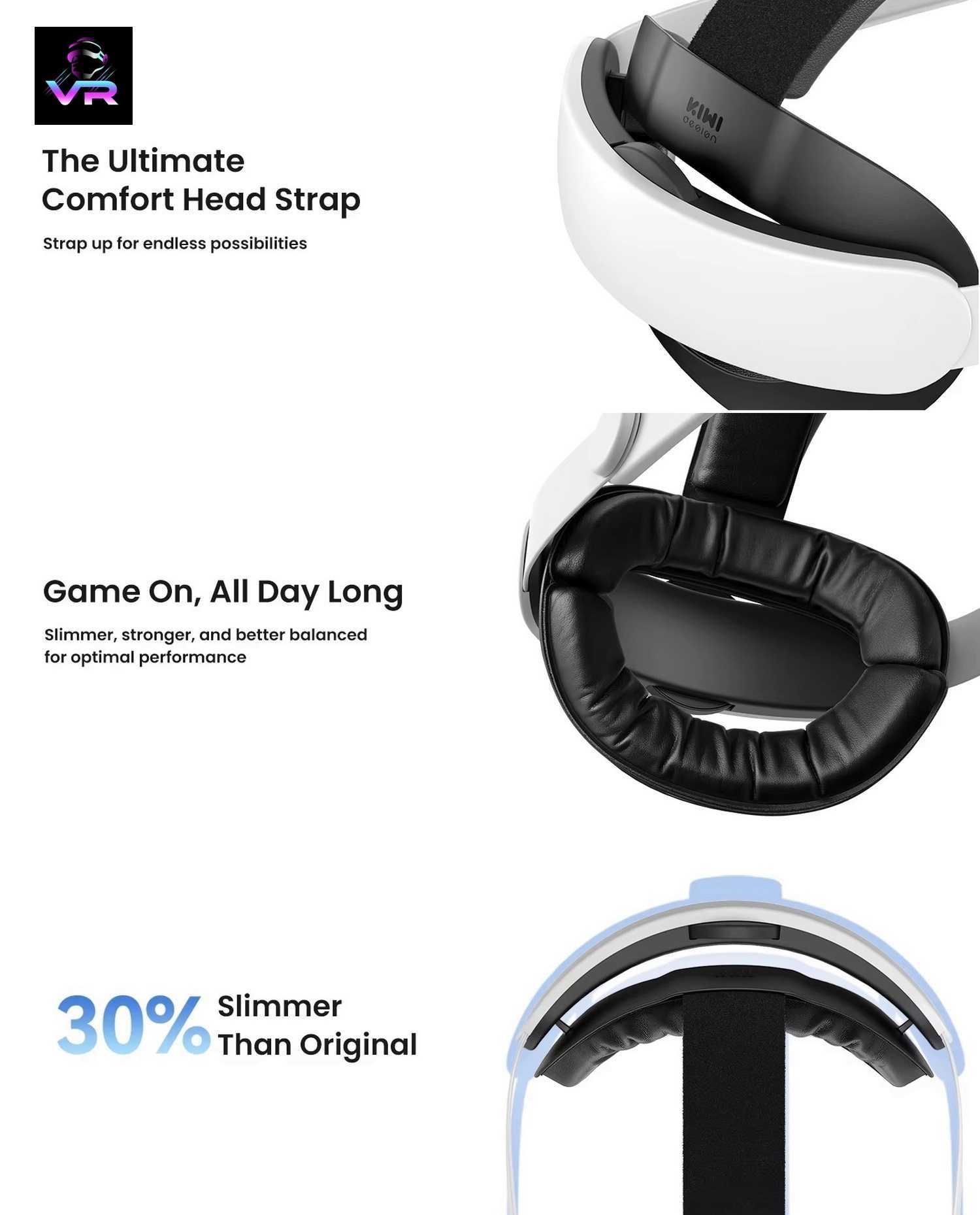 KIWI Design Elite Strap кріплення на голову Meta Quest 3 (3S) Oculus