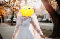 Утончённое свадебное платье сшито на заказ
